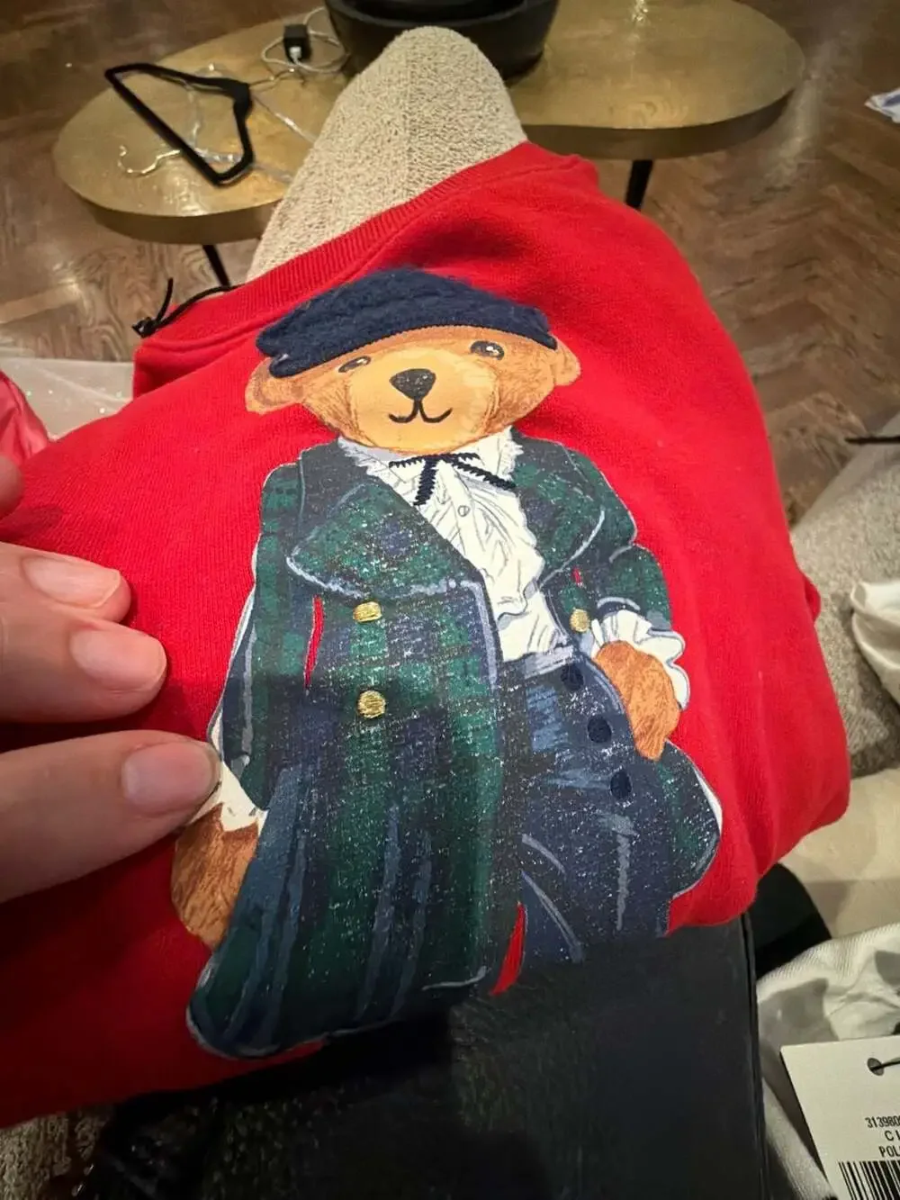 Polo Ralph Lauren Kids Red Polo Bear Crewneck Sweatshirt Size M(8-10) worn ONCE